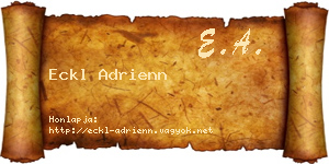 Eckl Adrienn névjegykártya